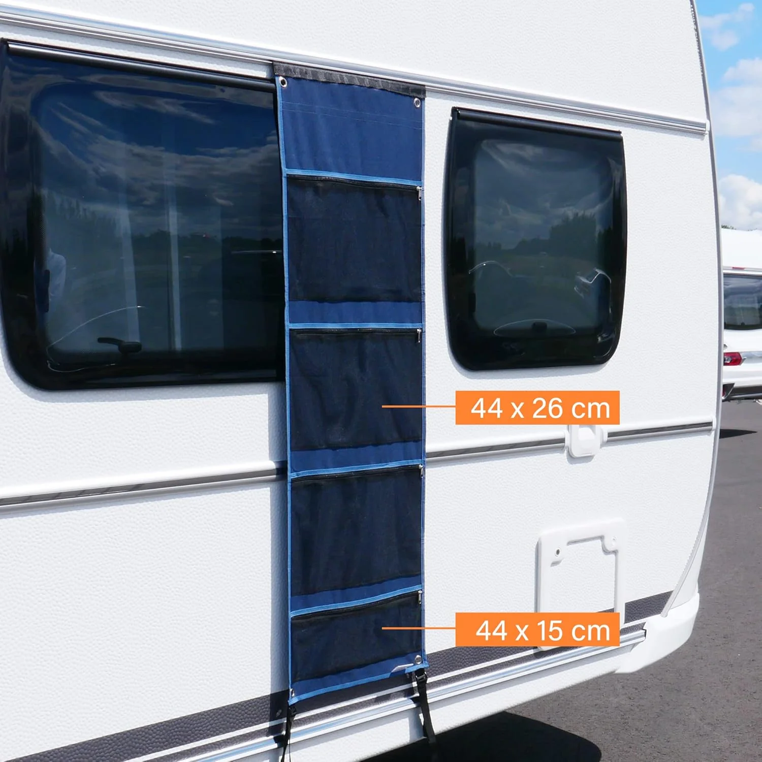 your GEAR Caravan Organizer – Hängeregal/Hakenleiste für Wohnwagen 45-140 cm | Varianten Pocket, Sho - Image 3