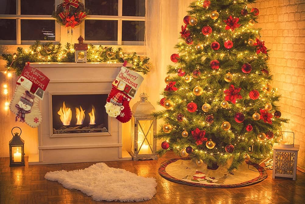 YULOONG Grosse Weihnachtsstrümpfe Weihnachtsmann Schneemann Hirsch Set Weihnachtsgeschenktüten Weihn - Image 7