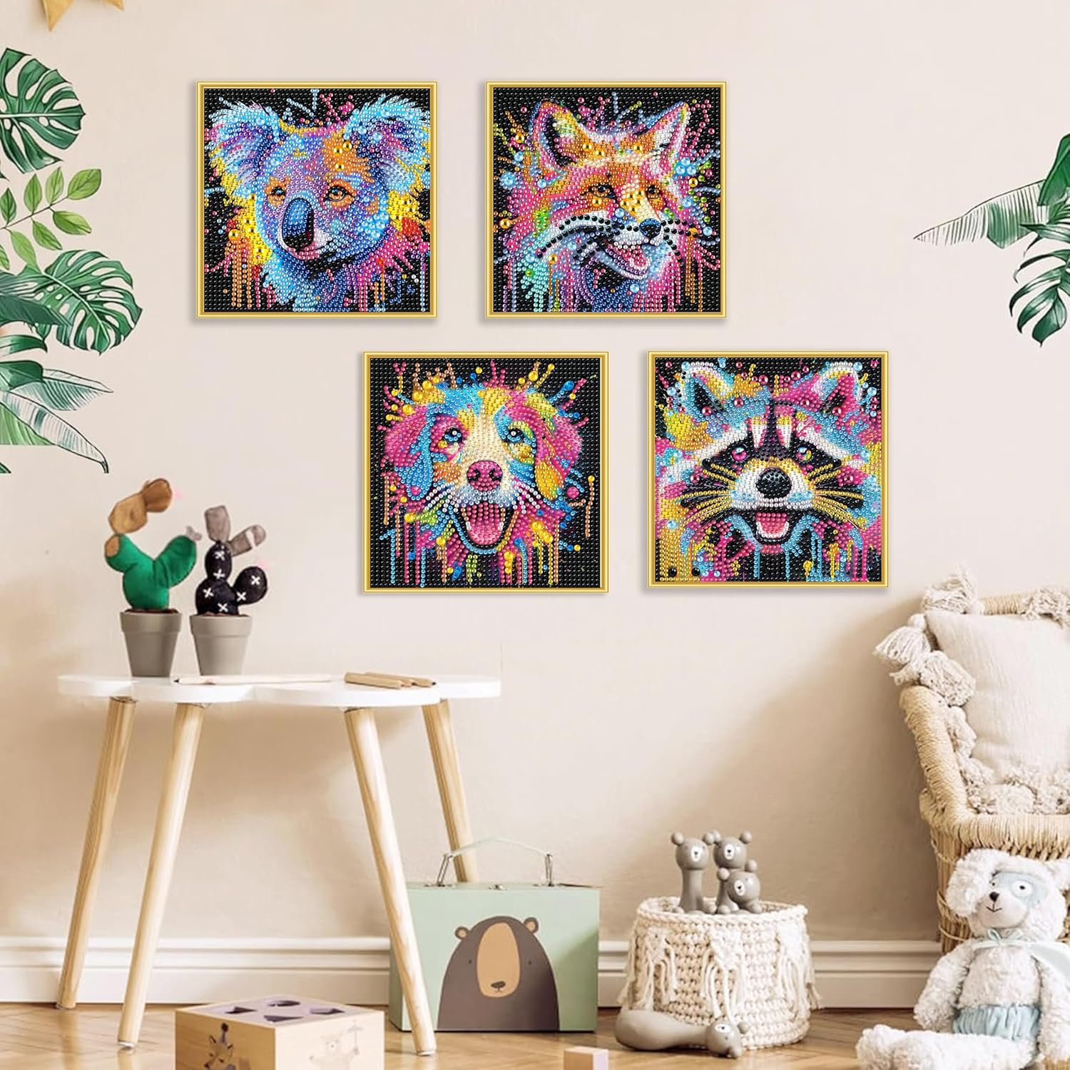 Yunruily 6er Set Diamond Painting Kinder - Funny Tiere Diamant Painting Kinder,Diamond Painting Kind - Image 8