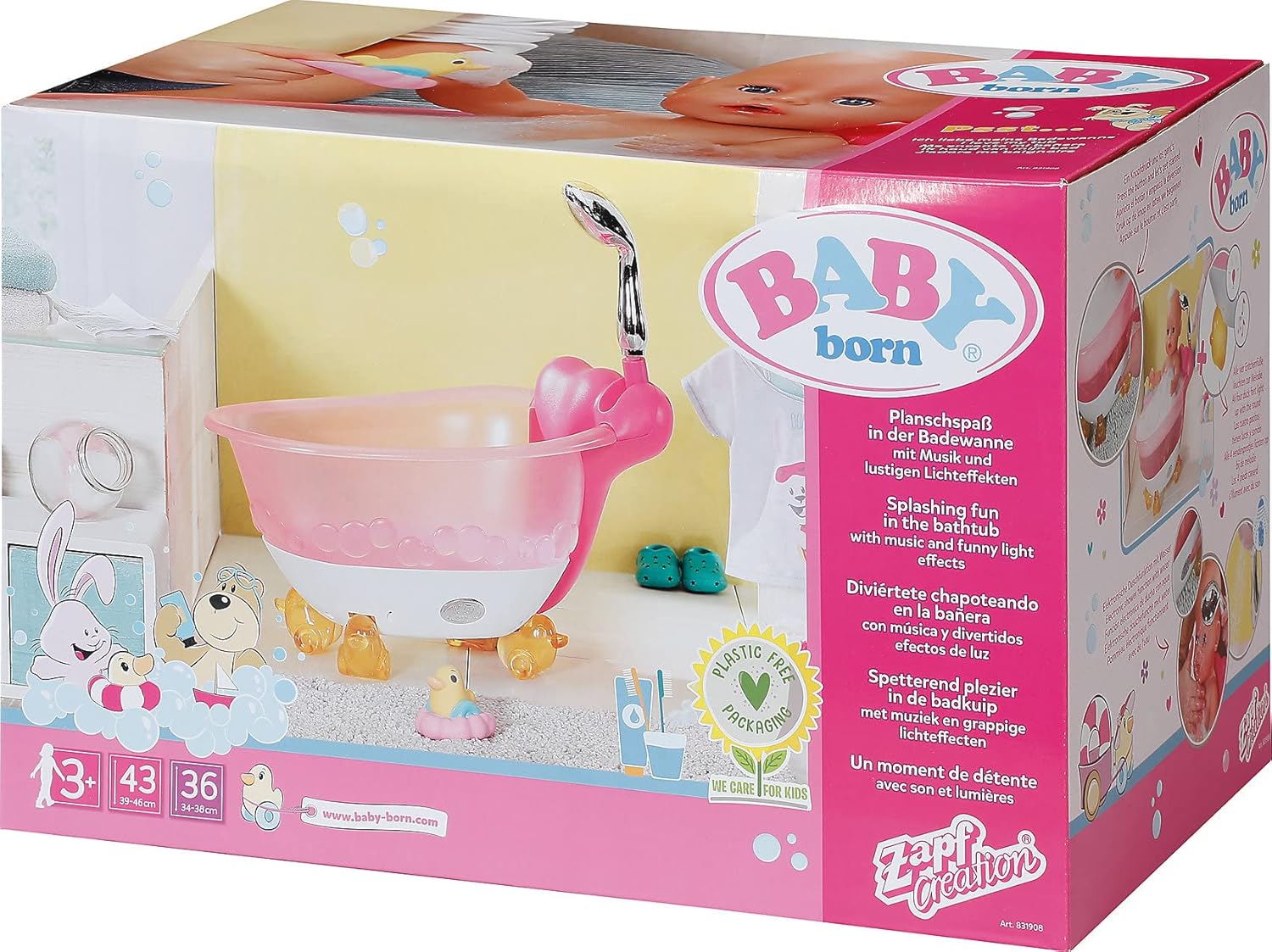 Zapf Creation 831908 BABY born Bath Badewanne mit Licht- und Sound-Effekten und echtem Wasser sowie - Image 7