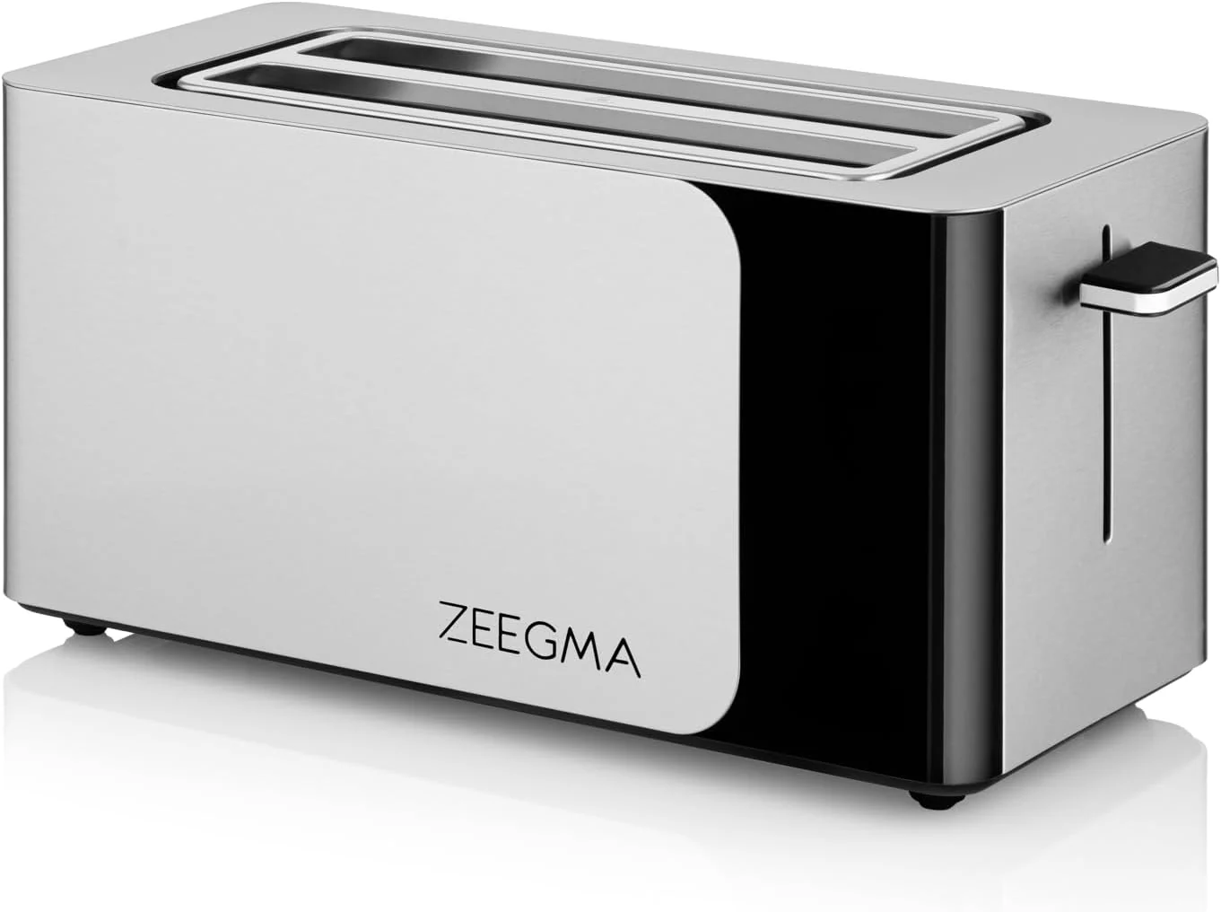 ZEEGMA TOSTEE SMART 4-Scheiben-Edelstahl-Brottoaster, Brötchenhalter, 1500 W, Auftauen, Aufwärmen & - Image 3