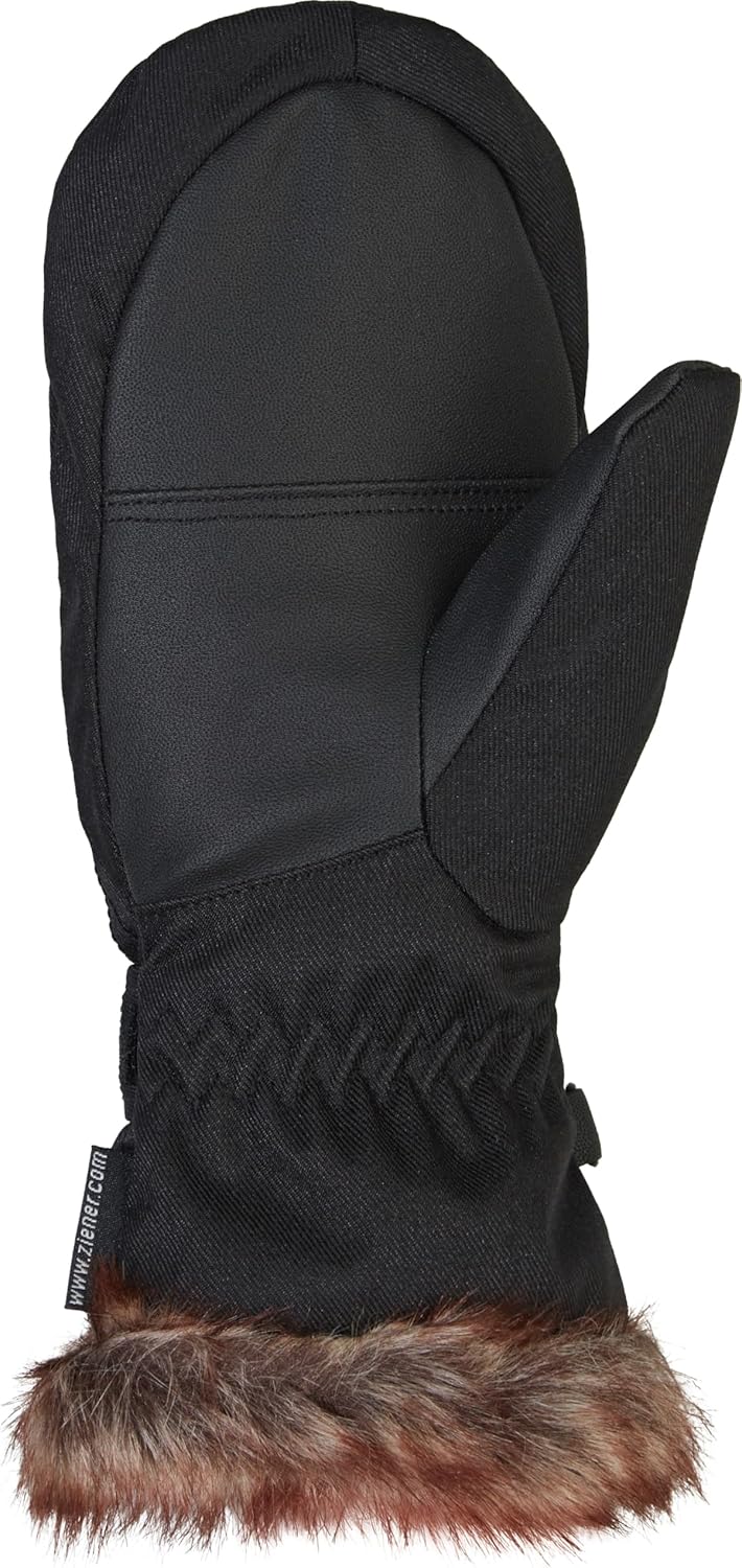 Ziener Mädchen LED Mitten Girls junior Ski-Handschuhe Wintersport, warm, atmungsaktiv 3.5 black-stru - Image 3