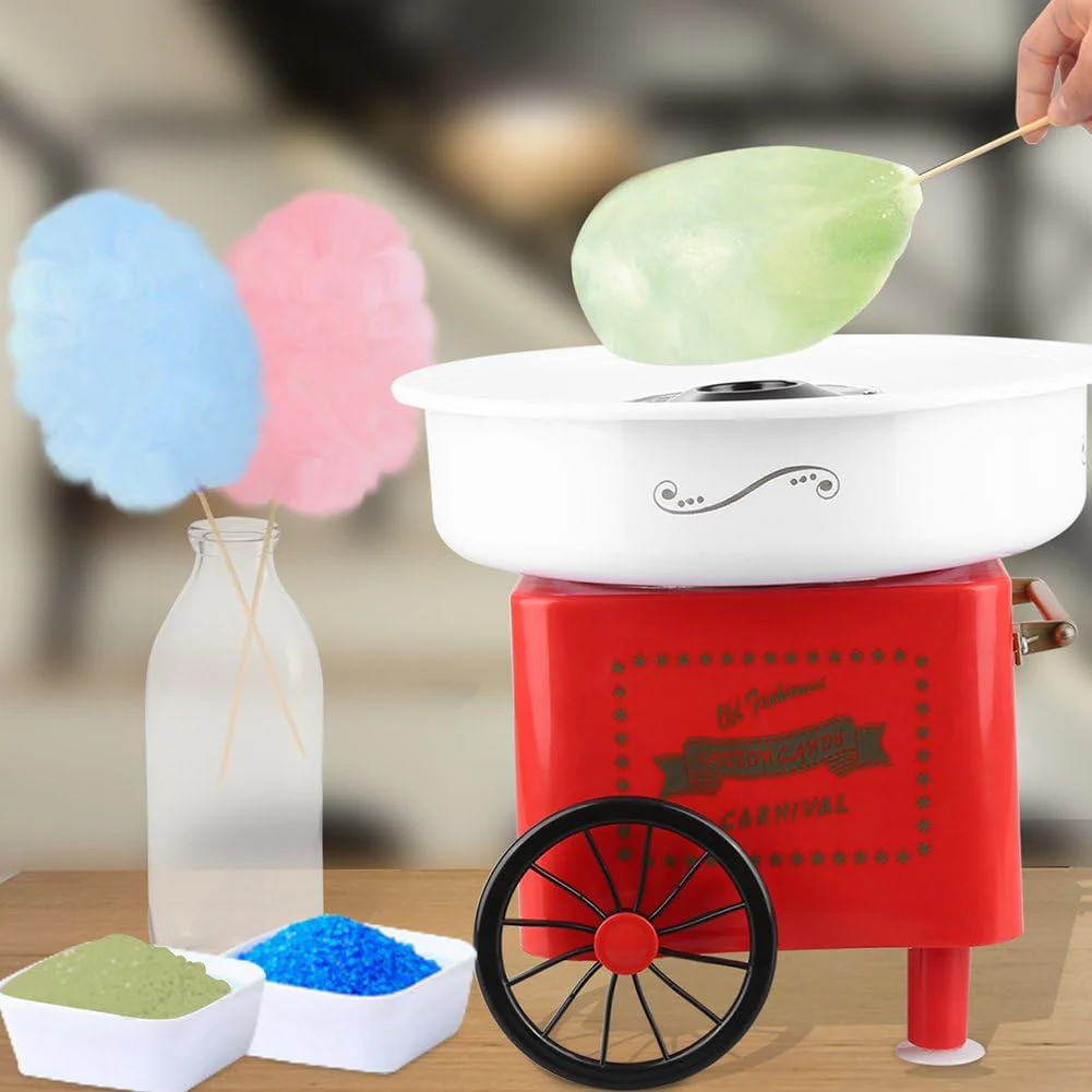 Zuckerwattemaschine, Retro Trolley Mini-Zuckerwattemaschine, geeignet für Familie, Party, Festival, - Image 5